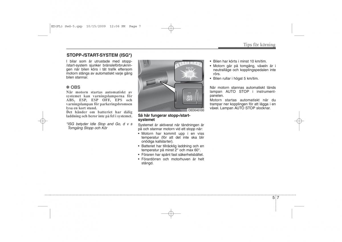 KIA Ceed I 1 instruktionsbok / page 197