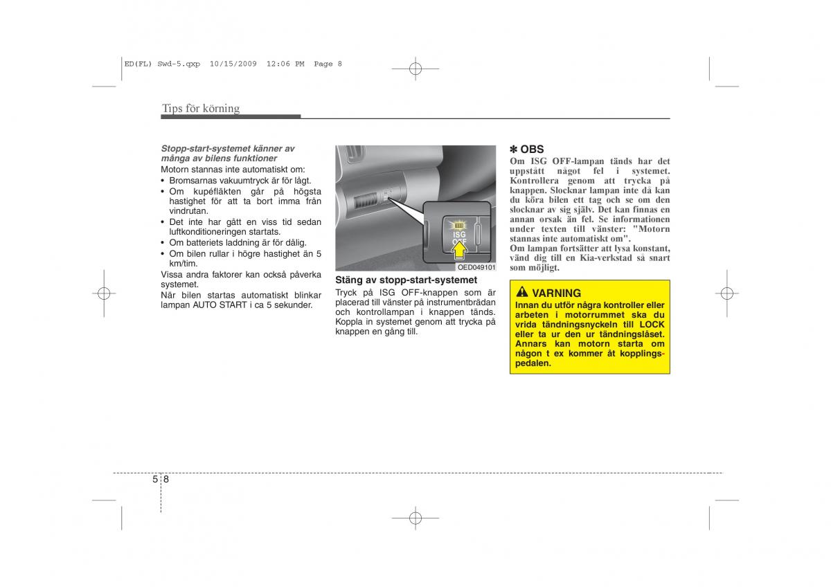 KIA Ceed I 1 instruktionsbok / page 198