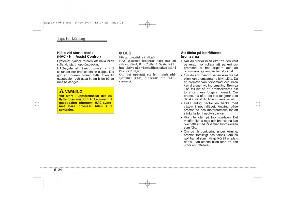 KIA Ceed I 1 instruktionsbok / page 214