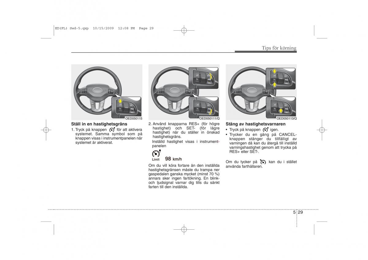 KIA Ceed I 1 instruktionsbok / page 219