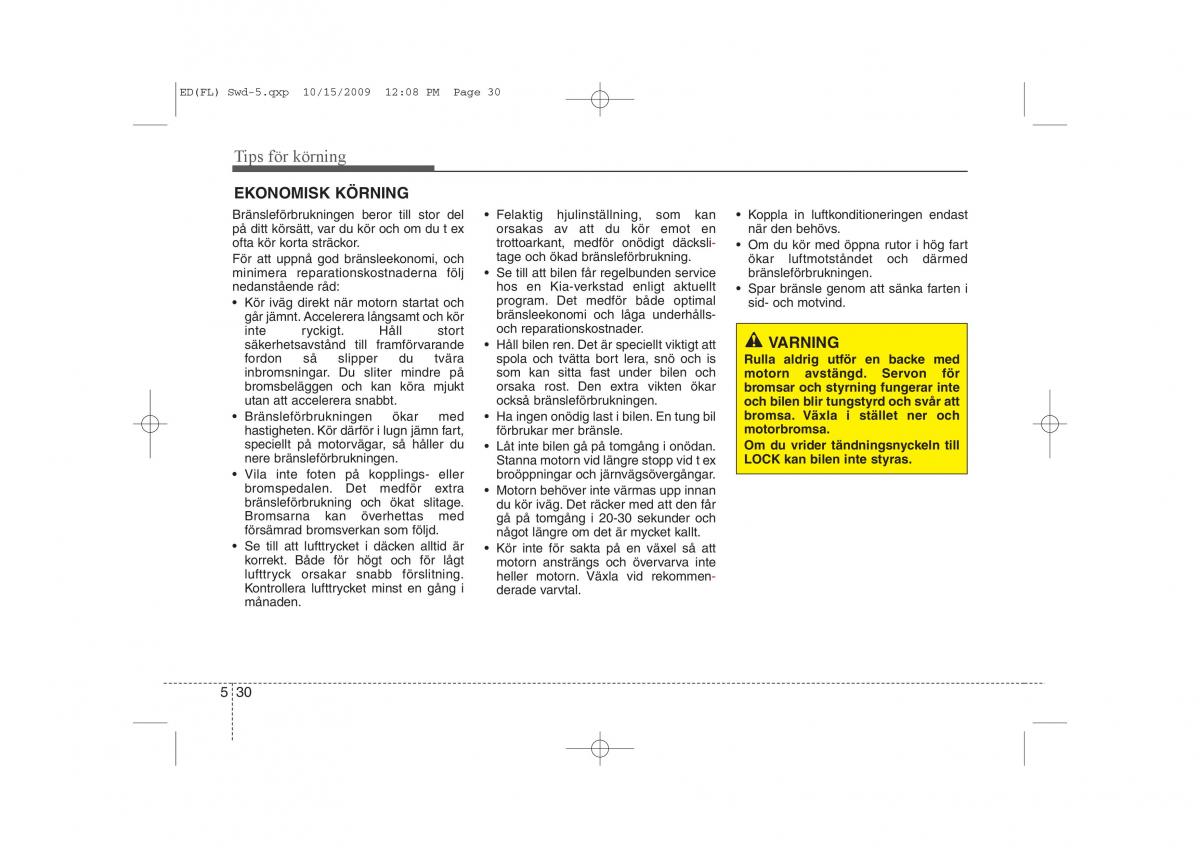 KIA Ceed I 1 instruktionsbok / page 220