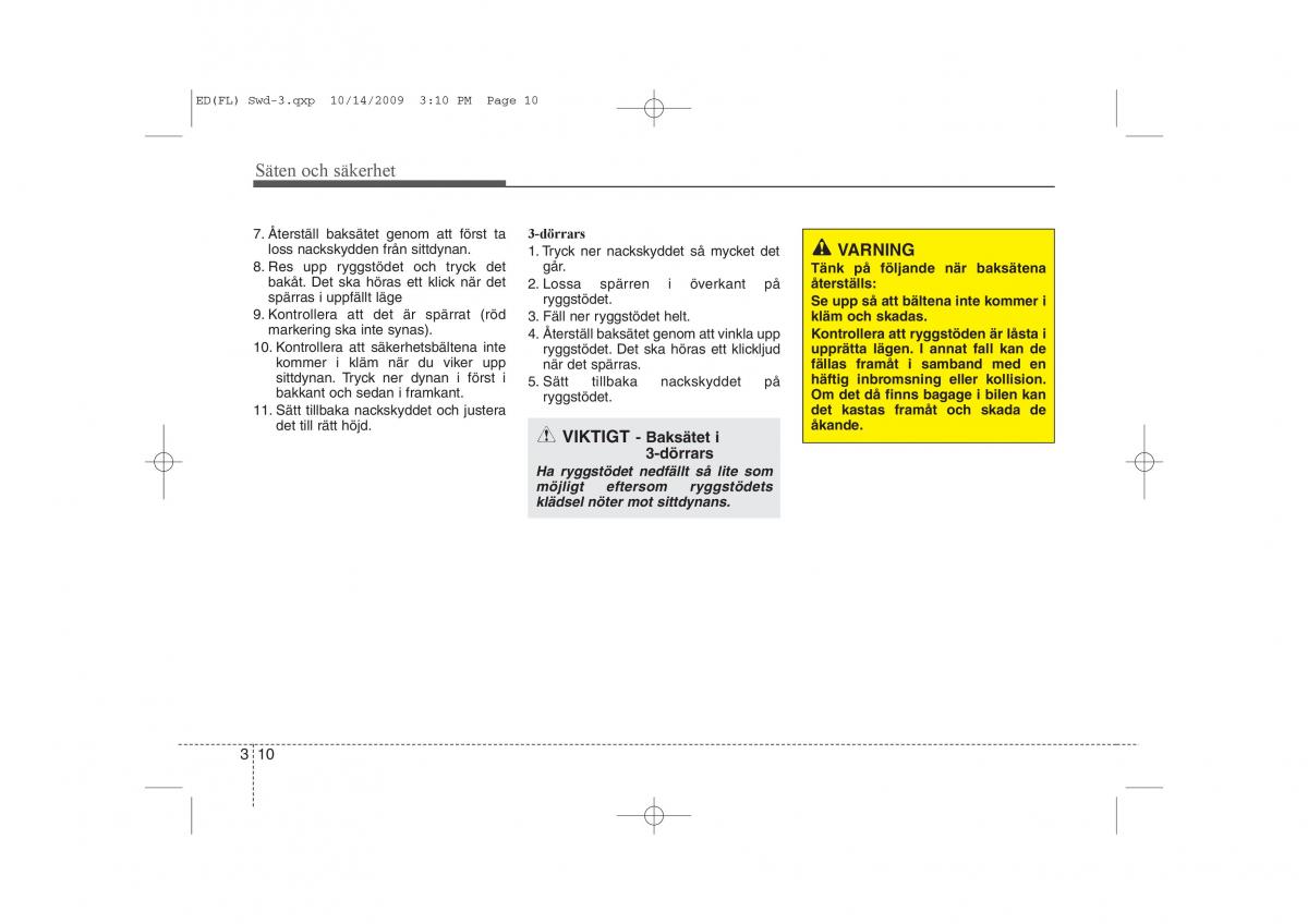 KIA Ceed I 1 instruktionsbok / page 23