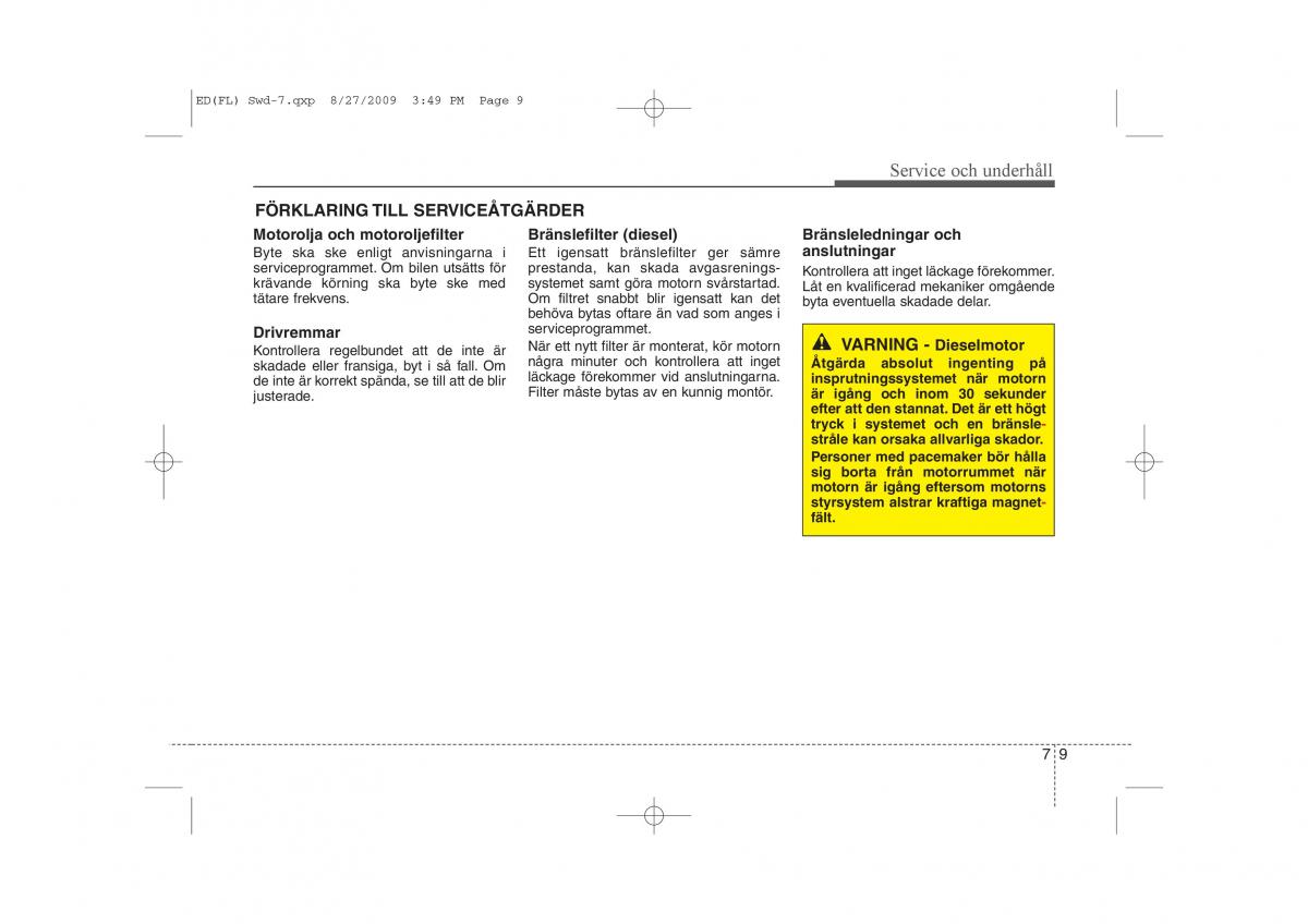 KIA Ceed I 1 instruktionsbok / page 266