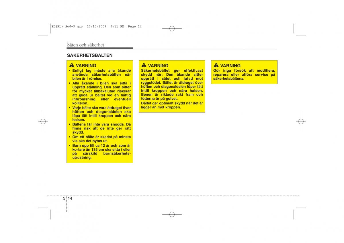 KIA Ceed I 1 instruktionsbok / page 27