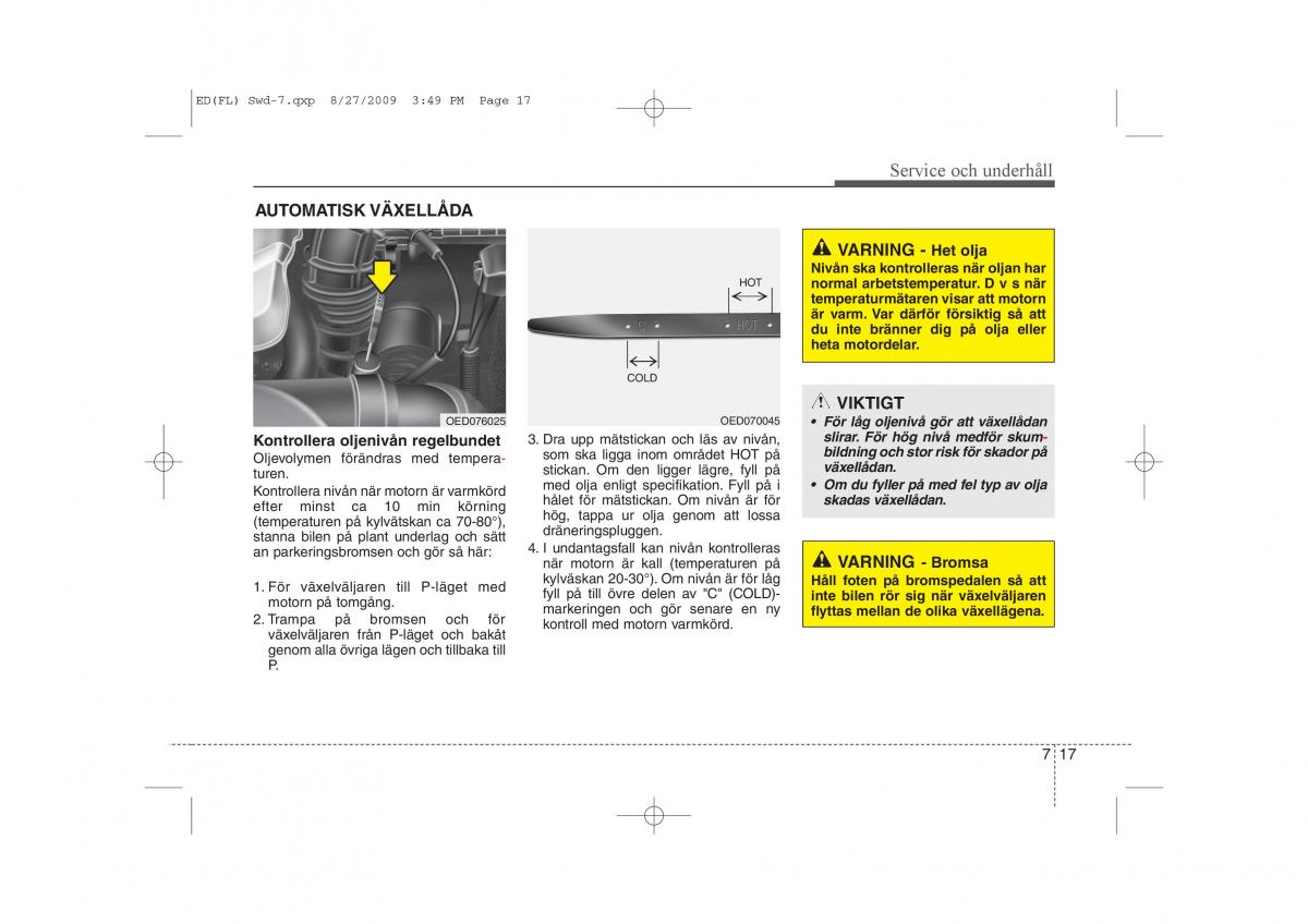 KIA Ceed I 1 instruktionsbok / page 274