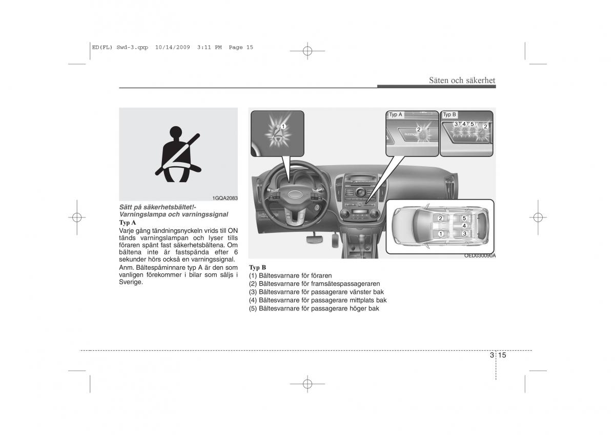 KIA Ceed I 1 instruktionsbok / page 28