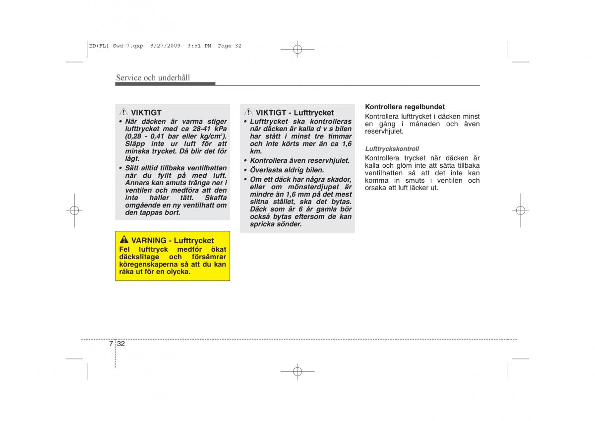 KIA Ceed I 1 instruktionsbok / page 289