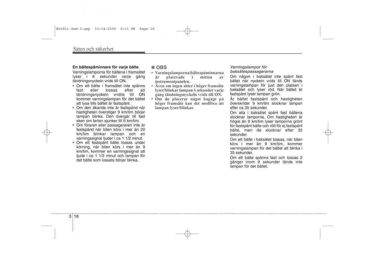 KIA Ceed I 1 instruktionsbok / page 29