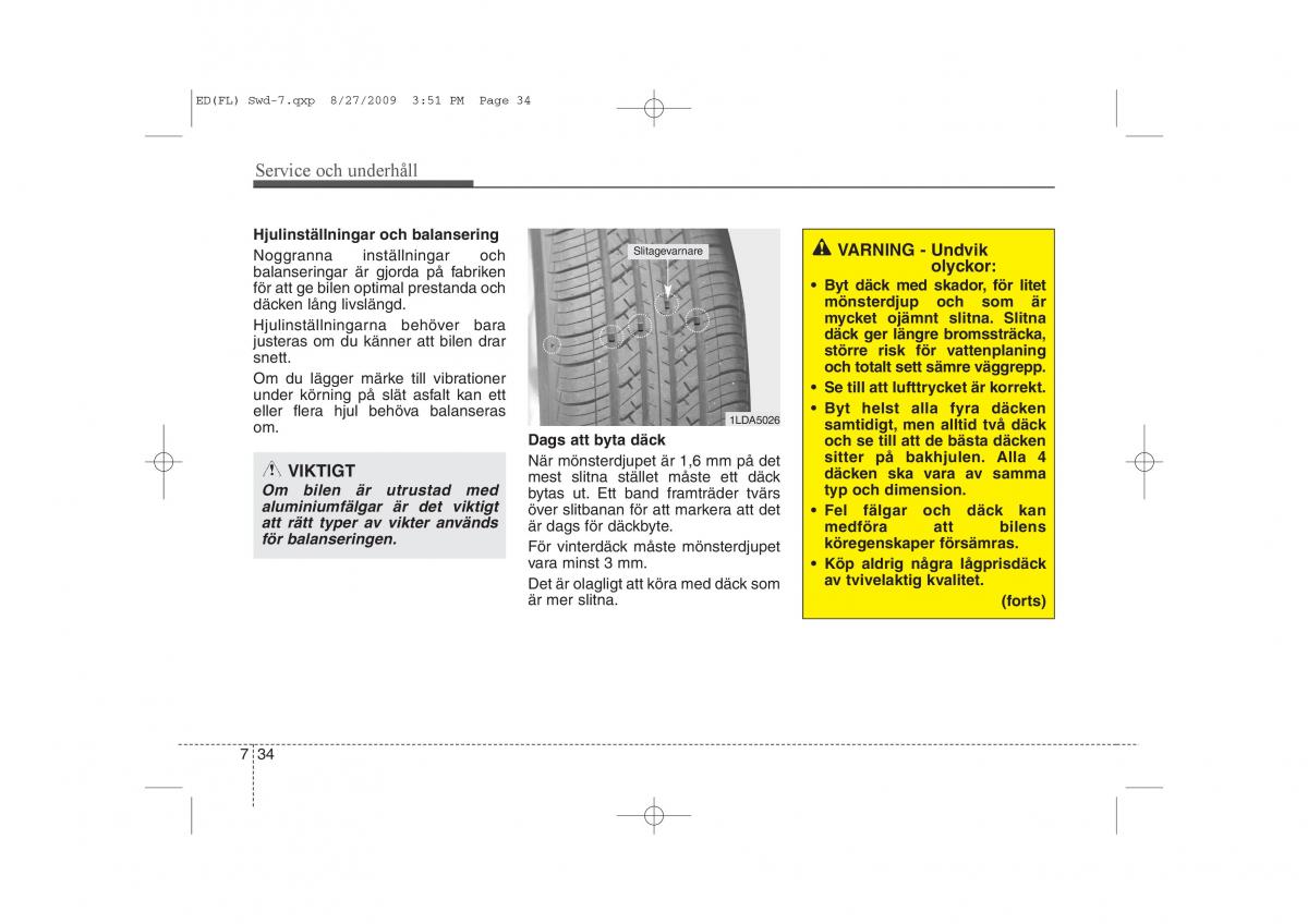 KIA Ceed I 1 instruktionsbok / page 291