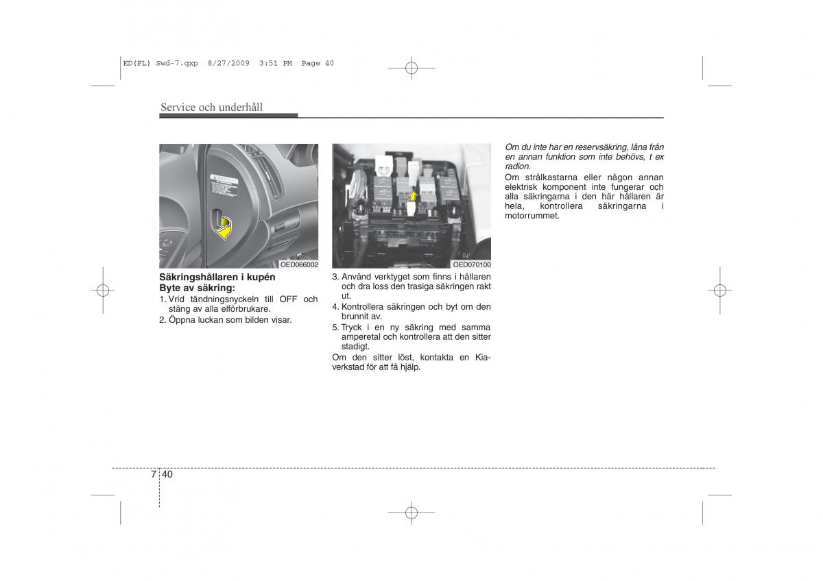 KIA Ceed I 1 instruktionsbok / page 297