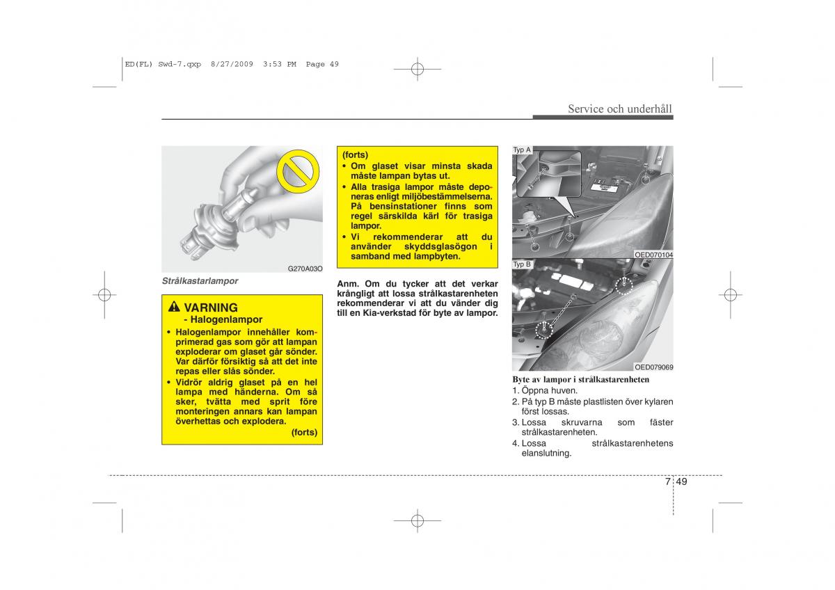 KIA Ceed I 1 instruktionsbok / page 306