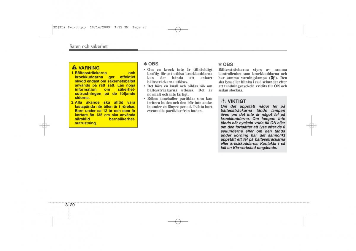 KIA Ceed I 1 instruktionsbok / page 33