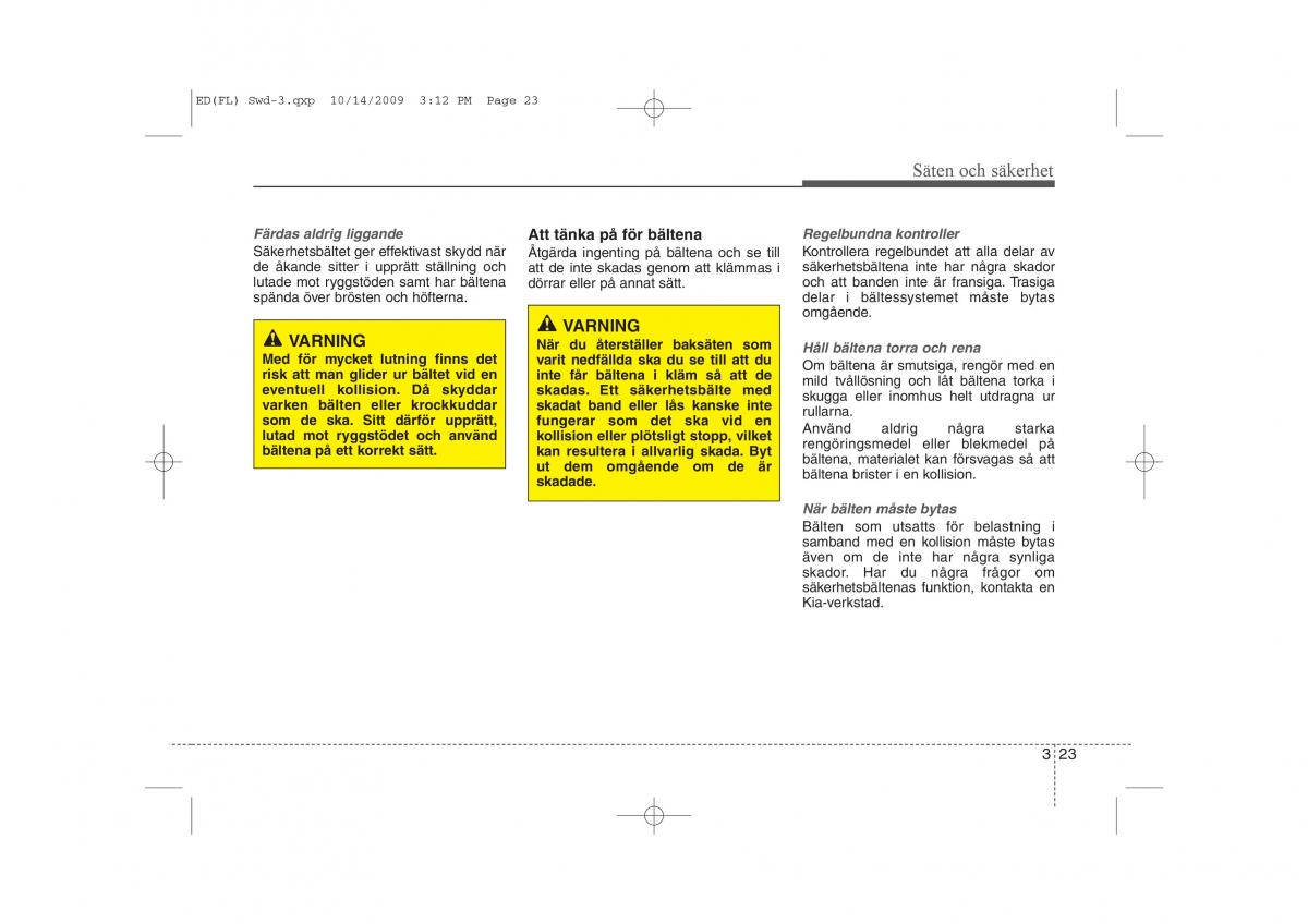 KIA Ceed I 1 instruktionsbok / page 36