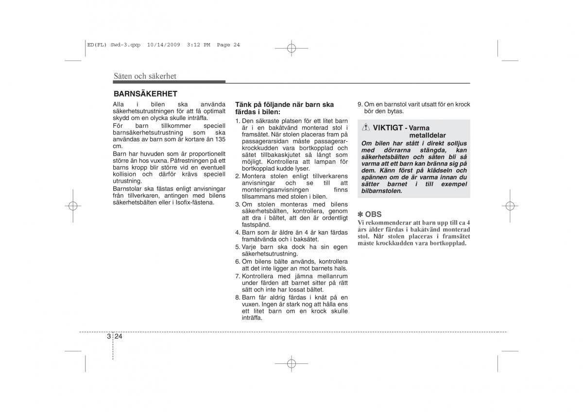 KIA Ceed I 1 instruktionsbok / page 37