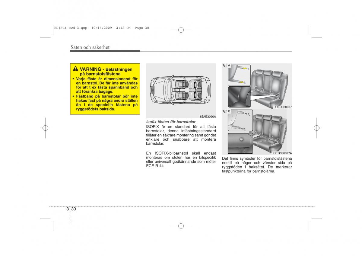 KIA Ceed I 1 instruktionsbok / page 43