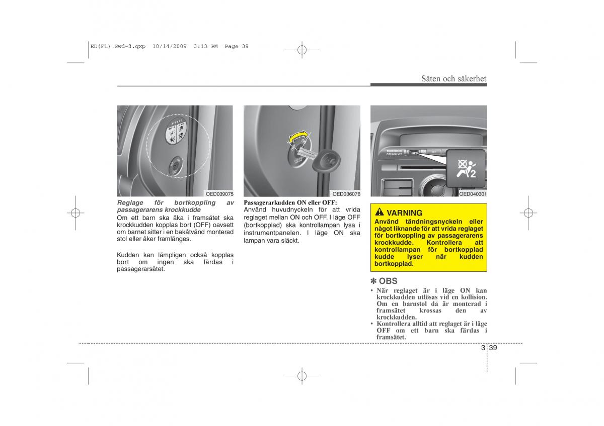 KIA Ceed I 1 instruktionsbok / page 52