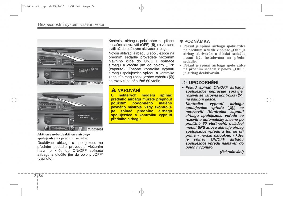 KIA Ceed II 2 navod k obsludze / page 71