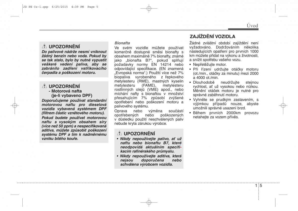 KIA Ceed II 2 navod k obsludze / page 8