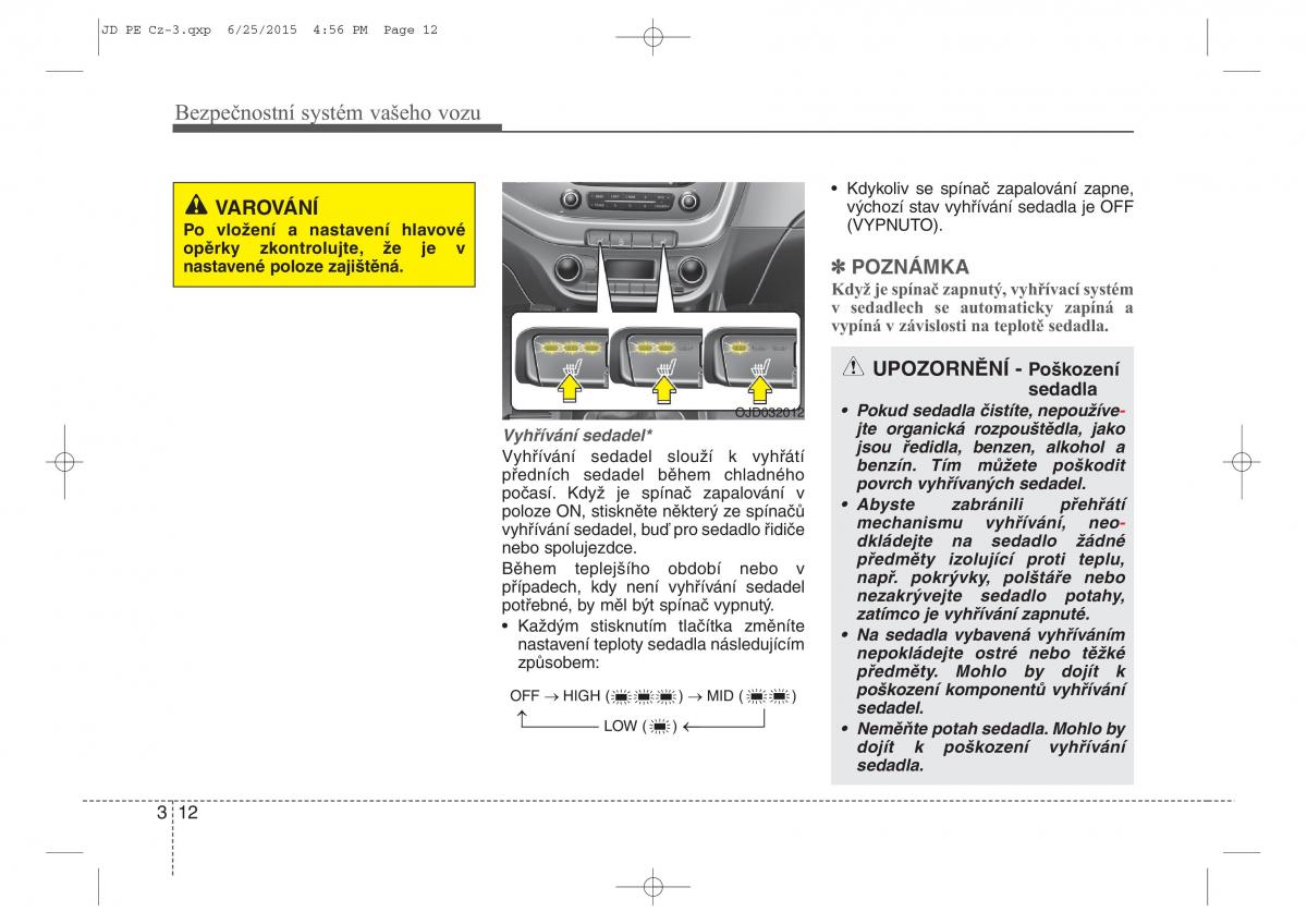 KIA Ceed II 2 navod k obsludze / page 29