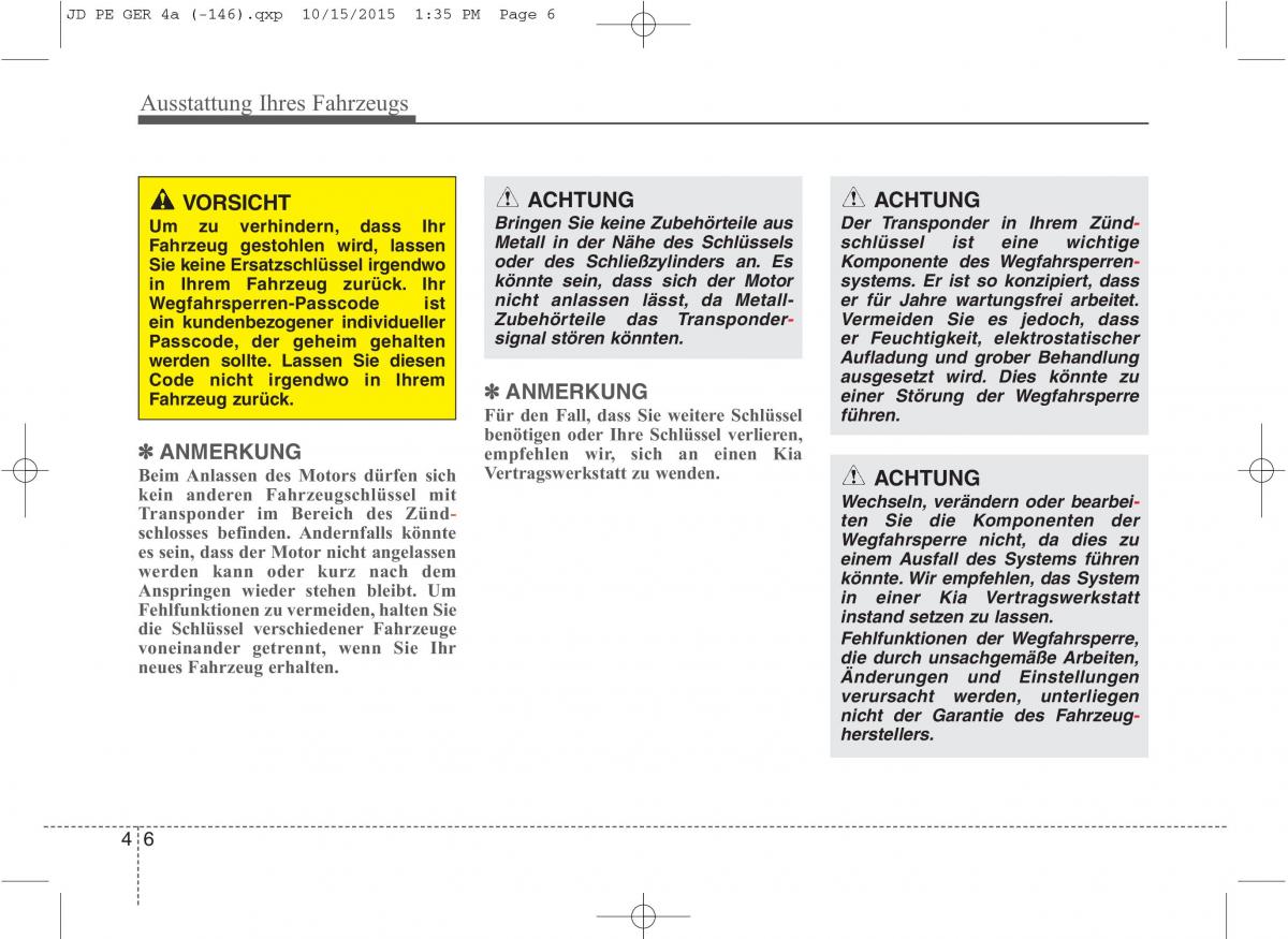 KIA Ceed II 2 Handbuch / page 98