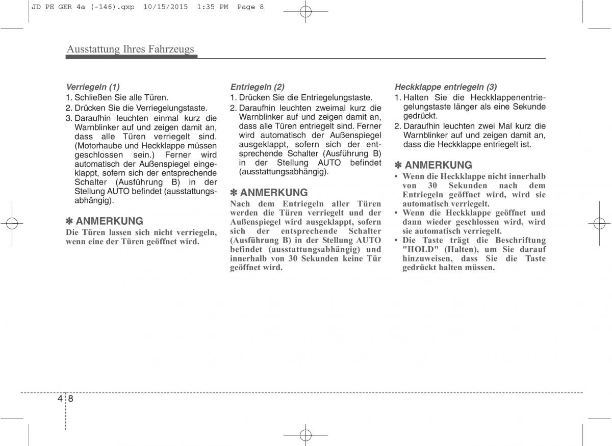 KIA Ceed II 2 Handbuch / page 100