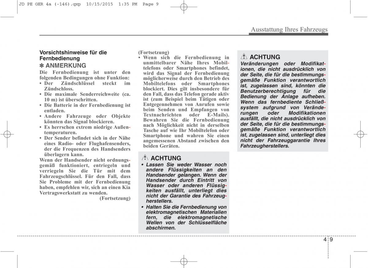 KIA Ceed II 2 Handbuch / page 101