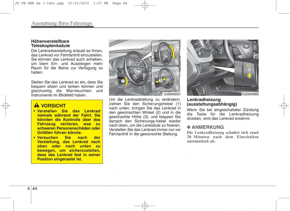 KIA Ceed II 2 Handbuch / page 136