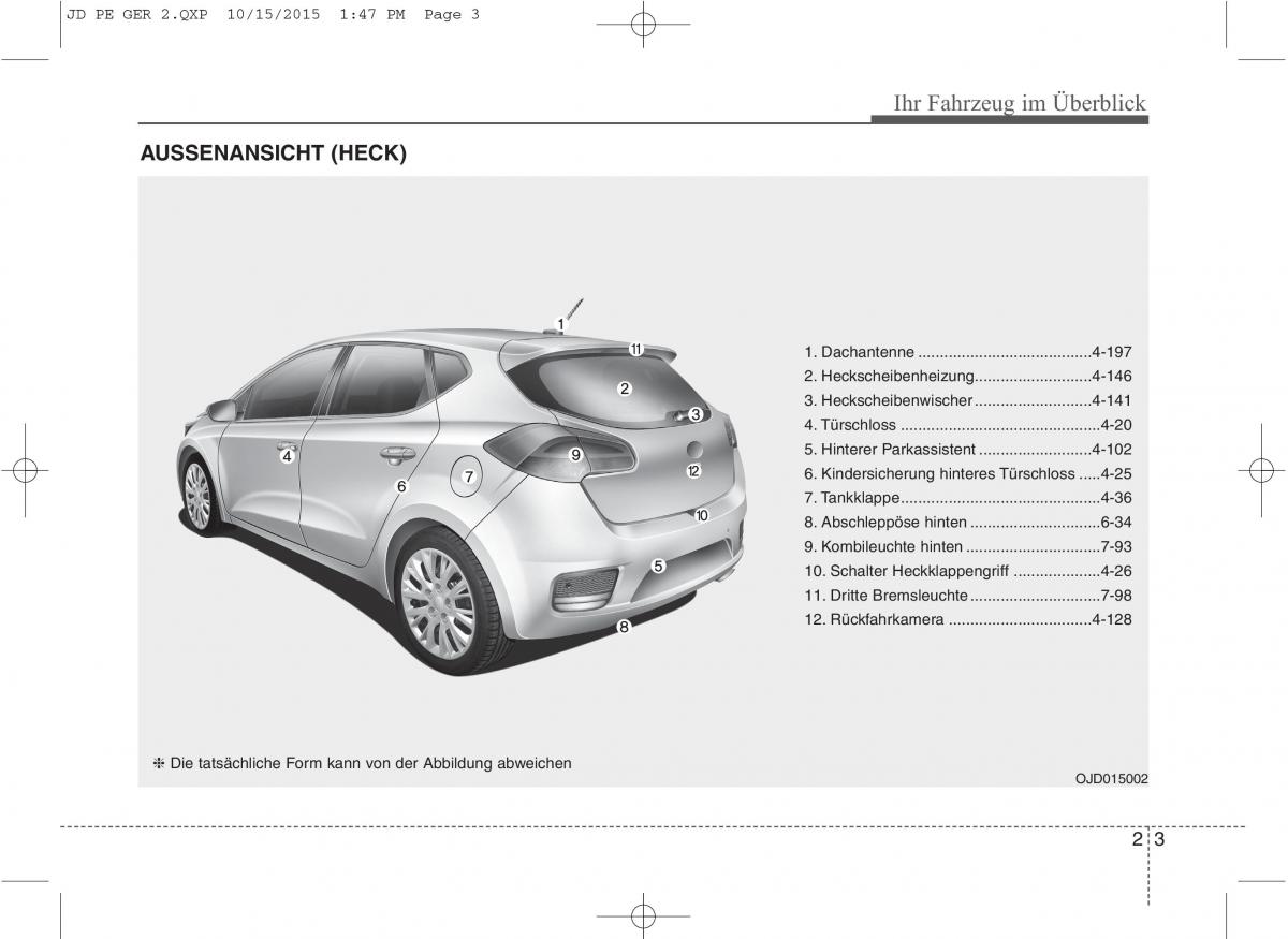 KIA Ceed II 2 Handbuch / page 14