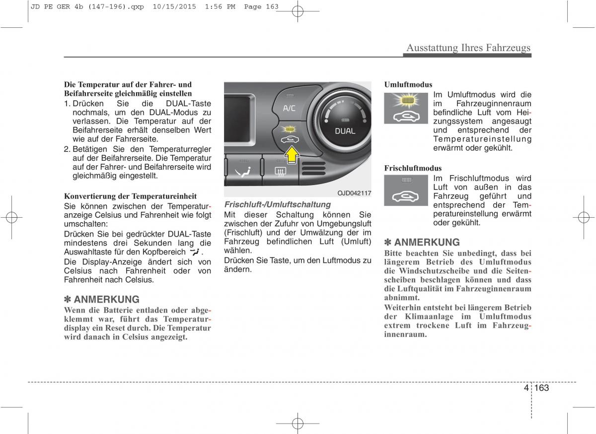 KIA Ceed II 2 Handbuch / page 255