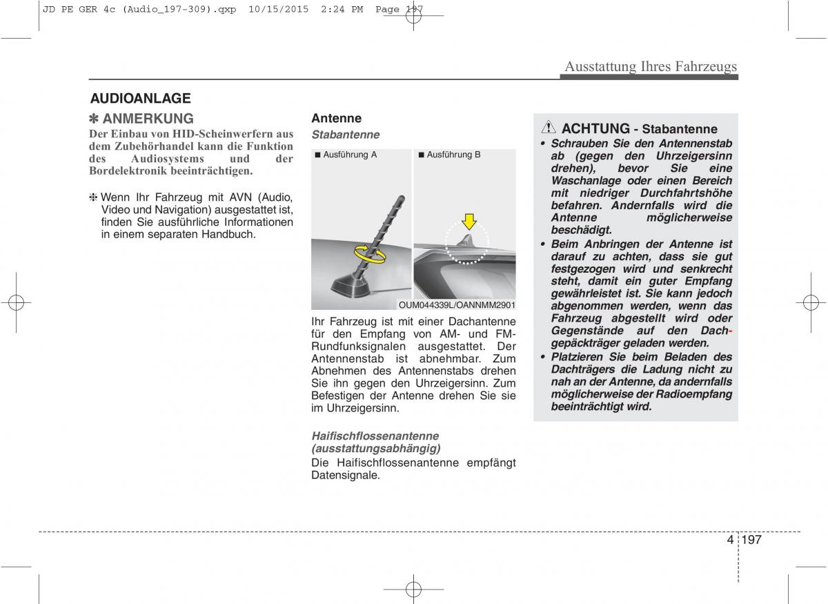 KIA Ceed II 2 Handbuch / page 289