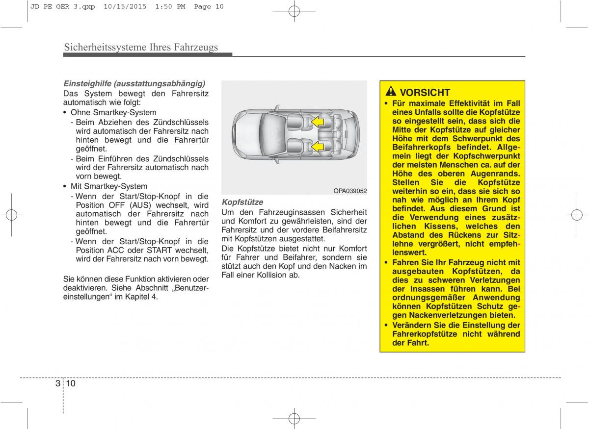 KIA Ceed II 2 Handbuch / page 30