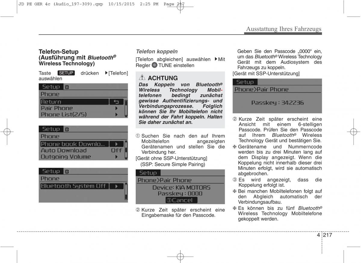 KIA Ceed II 2 Handbuch / page 309