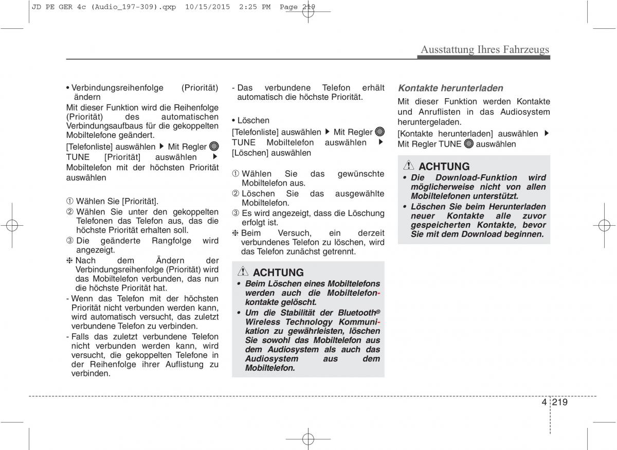 KIA Ceed II 2 Handbuch / page 311