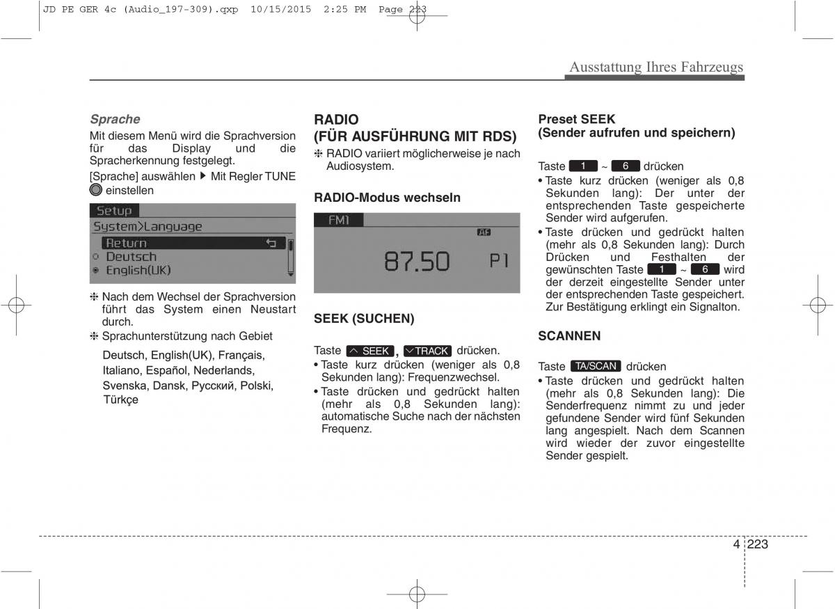 KIA Ceed II 2 Handbuch / page 315