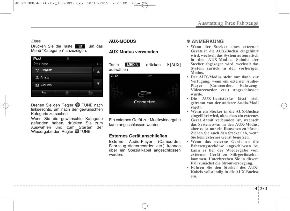 KIA Ceed II 2 Handbuch / page 365