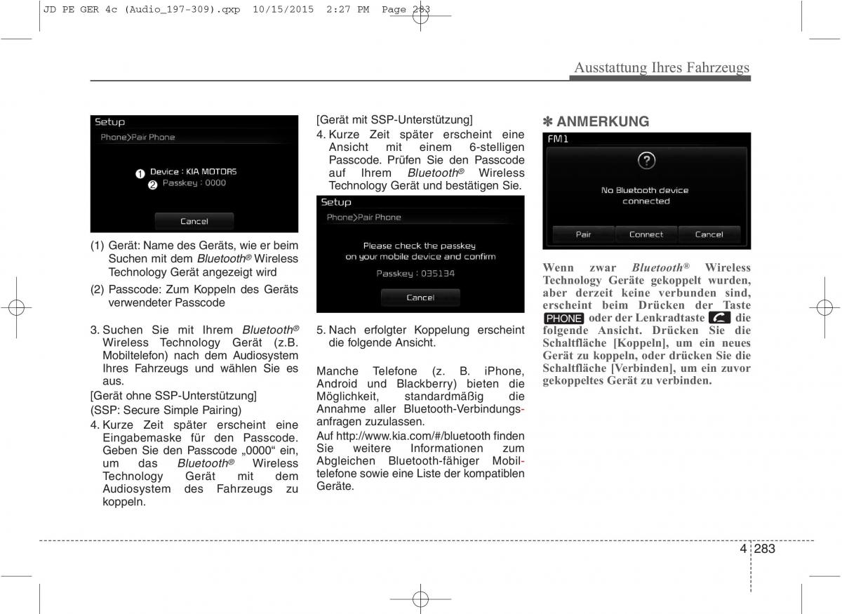 KIA Ceed II 2 Handbuch / page 375