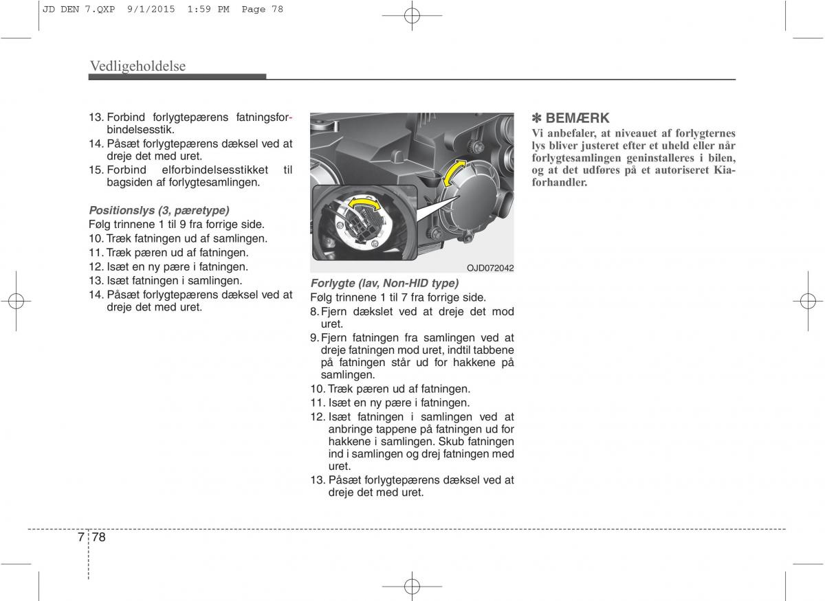 KIA Ceed II 2 Bilens instruktionsbog / page 582