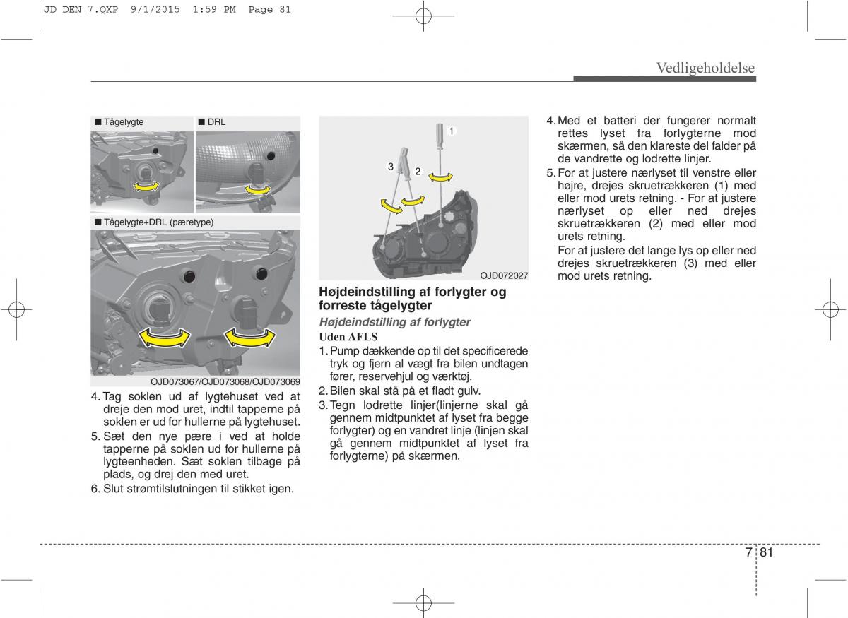 KIA Ceed II 2 Bilens instruktionsbog / page 585