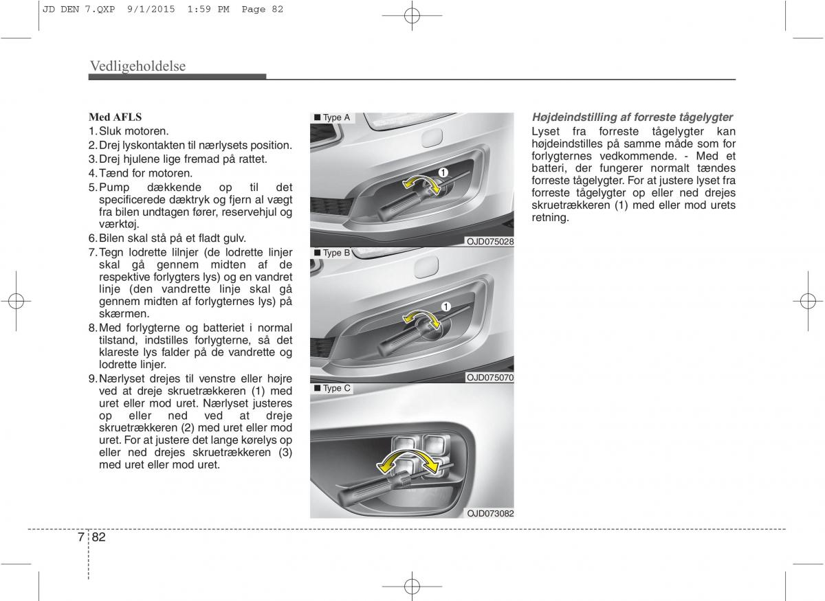 KIA Ceed II 2 Bilens instruktionsbog / page 586