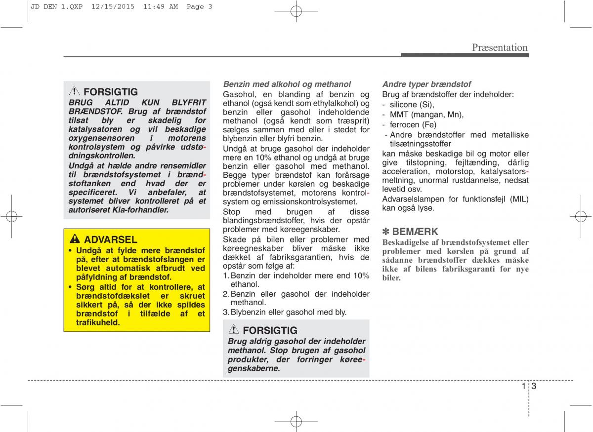 KIA Ceed II 2 Bilens instruktionsbog / page 6