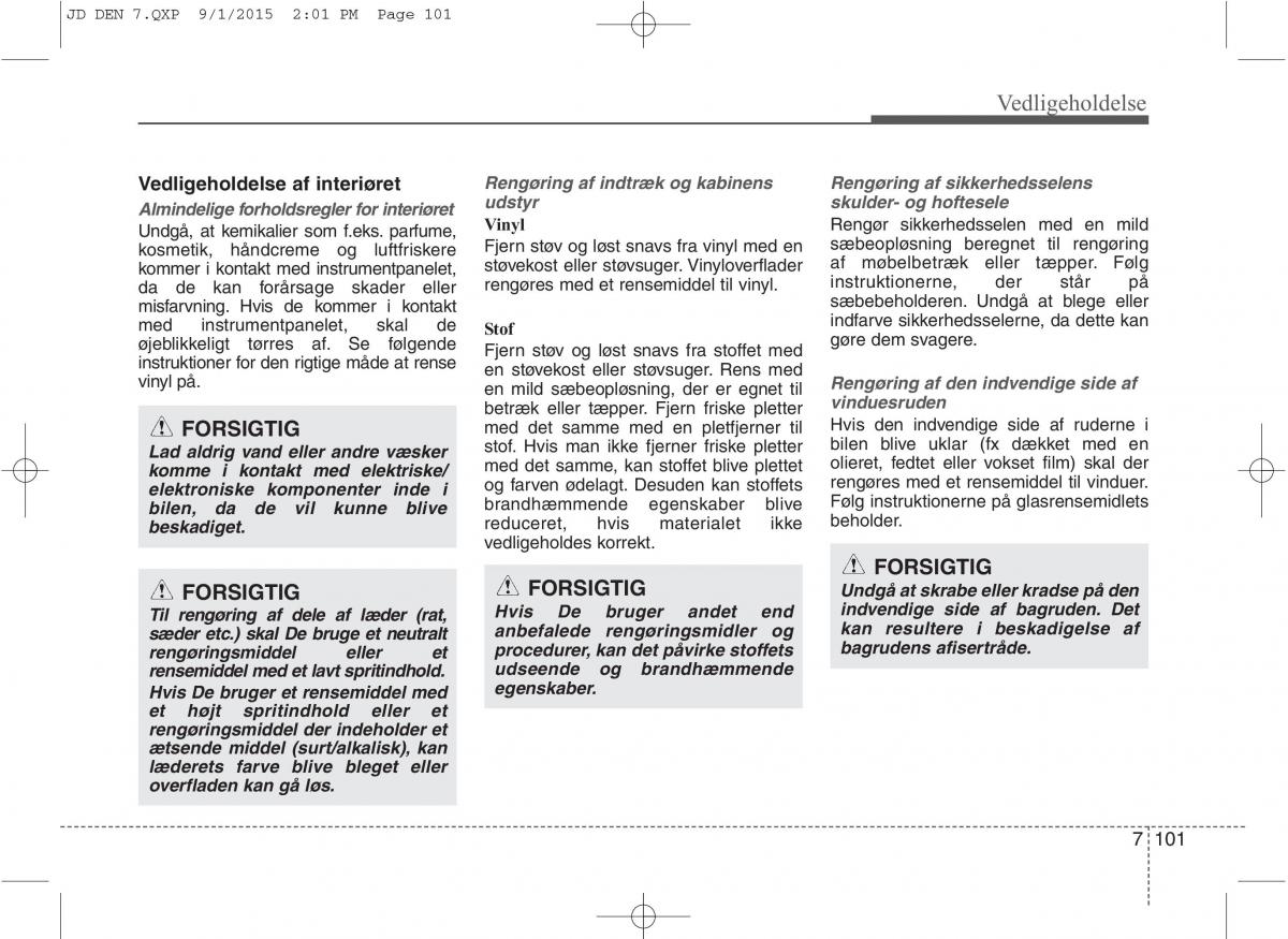 KIA Ceed II 2 Bilens instruktionsbog / page 605