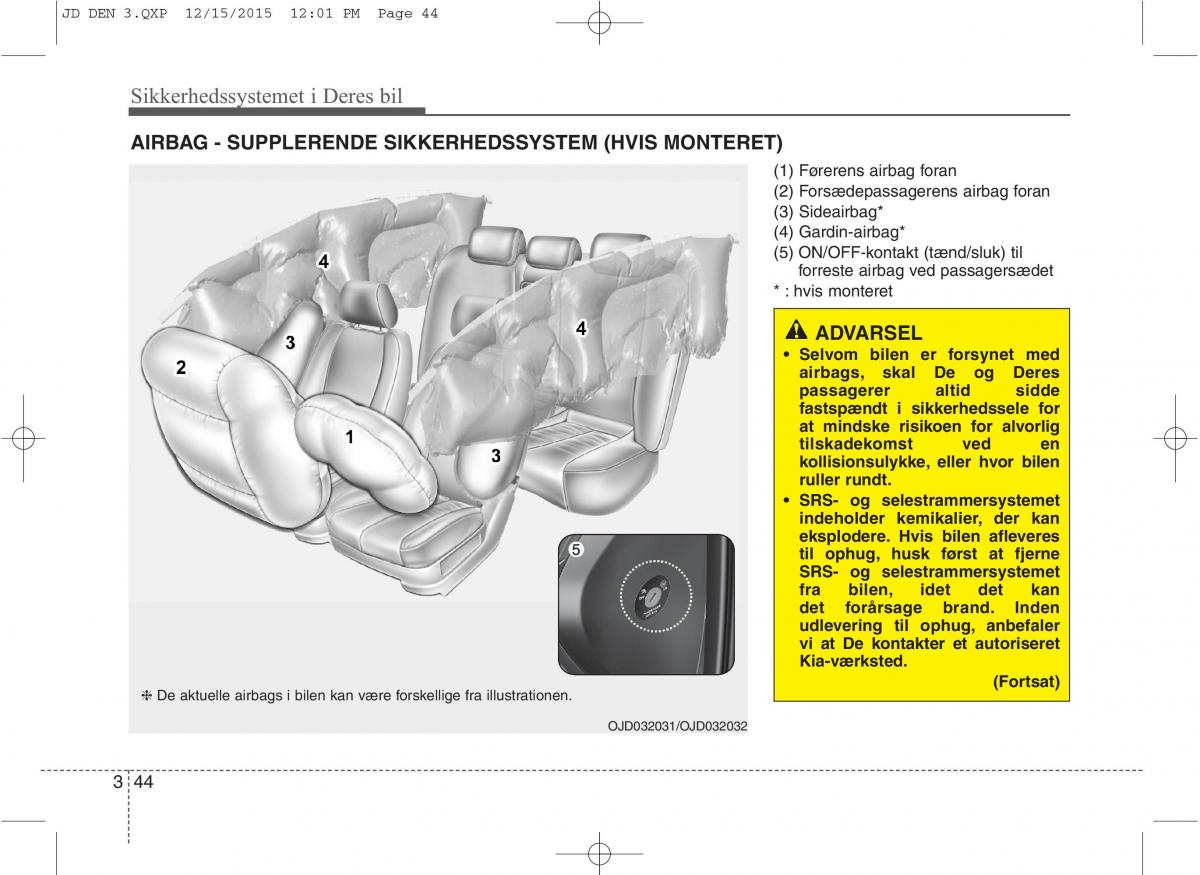 KIA Ceed II 2 Bilens instruktionsbog / page 61