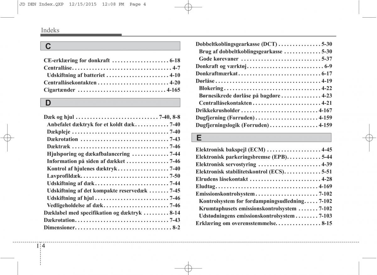 KIA Ceed II 2 Bilens instruktionsbog / page 628