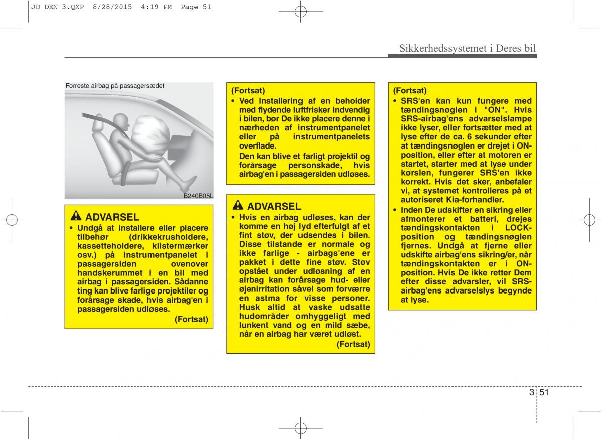 KIA Ceed II 2 Bilens instruktionsbog / page 68