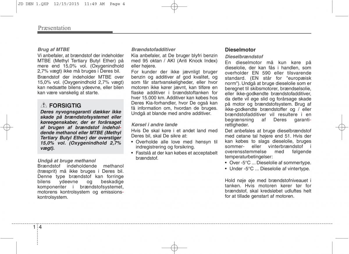 KIA Ceed II 2 Bilens instruktionsbog / page 7