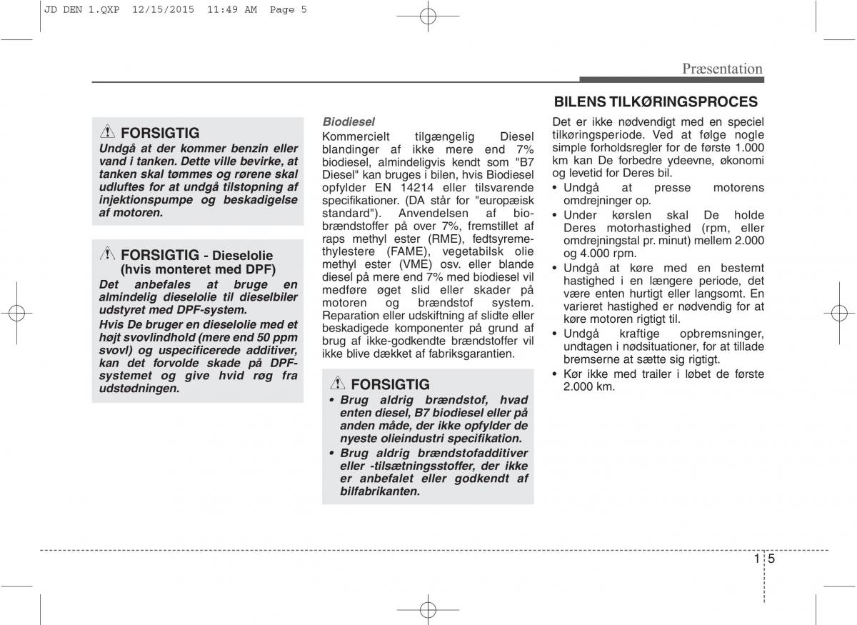 KIA Ceed II 2 Bilens instruktionsbog / page 8