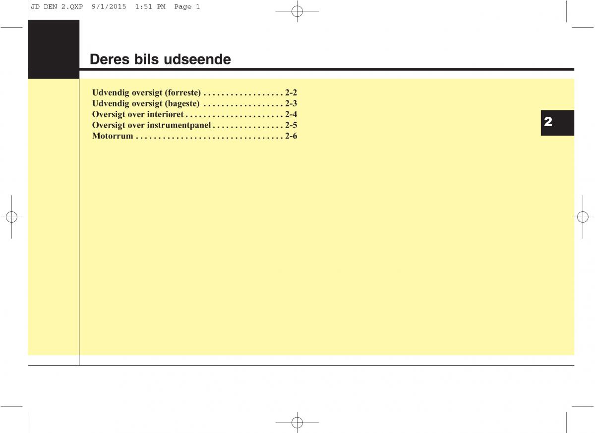 KIA Ceed II 2 Bilens instruktionsbog / page 9