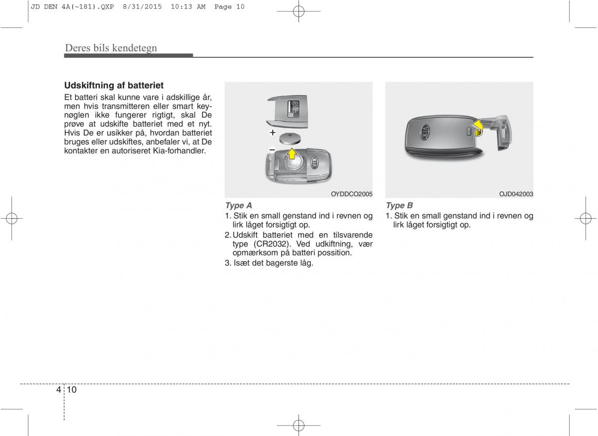 KIA Ceed II 2 Bilens instruktionsbog / page 94