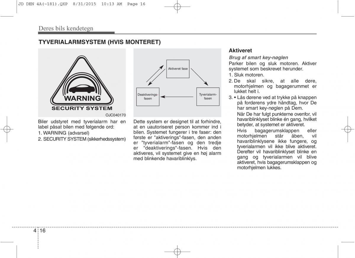 KIA Ceed II 2 Bilens instruktionsbog / page 100