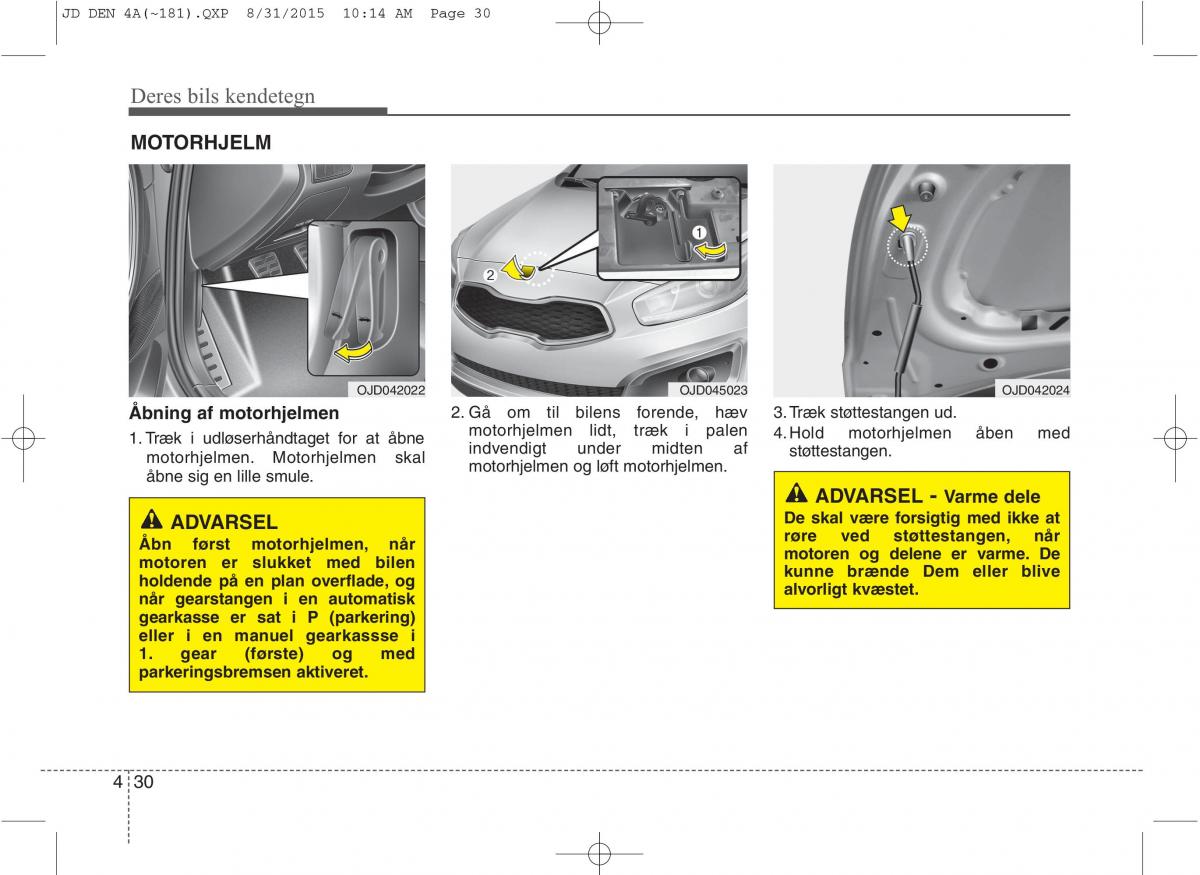 KIA Ceed II 2 Bilens instruktionsbog / page 114